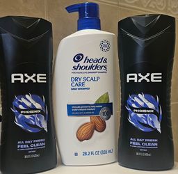 AXE Phoenix Body Wash & Head & Shoulders Shampoo Bundle