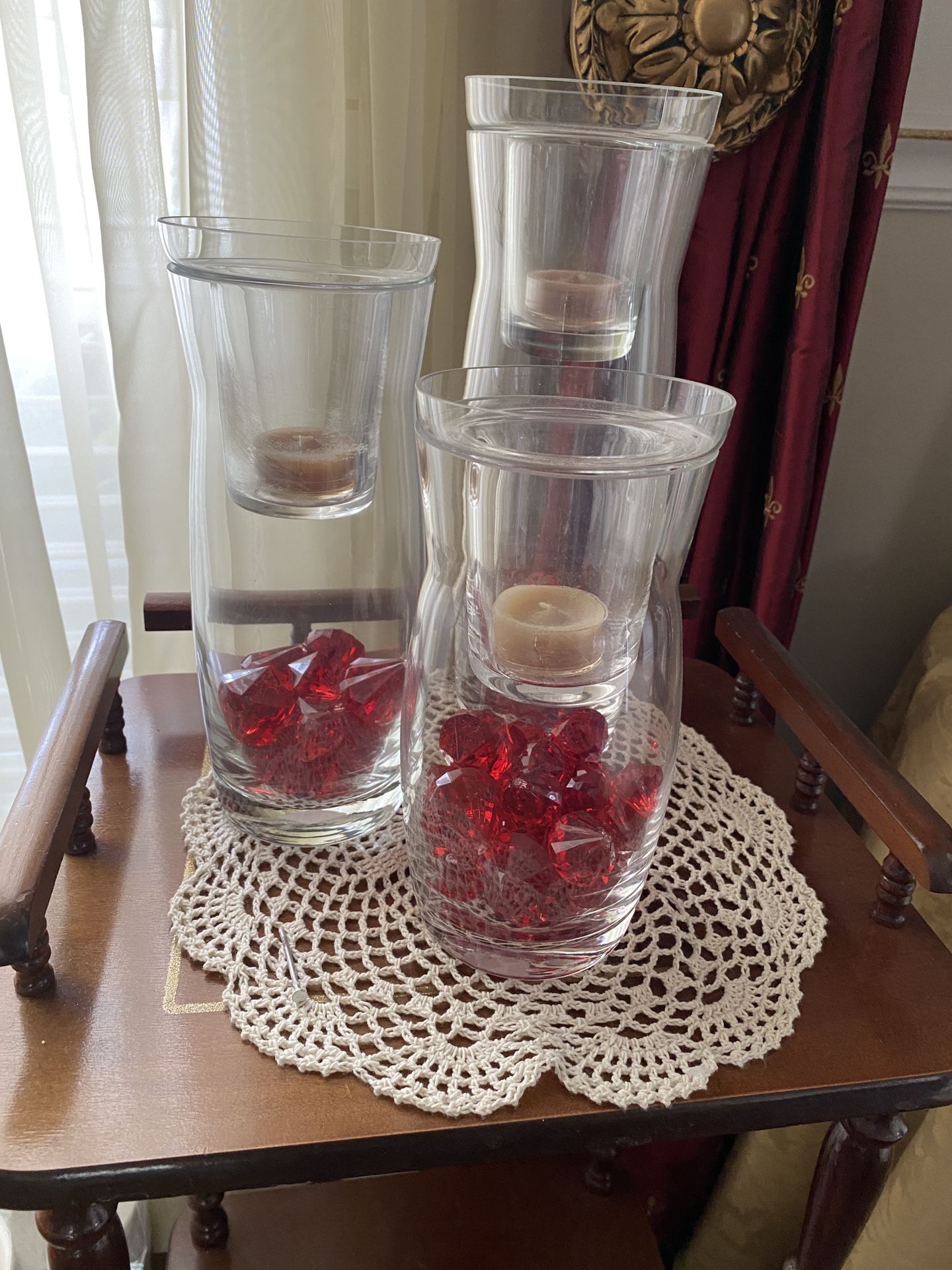 3-piece Glass Candle Holders