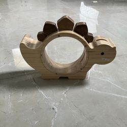 Wooden Dinosaur Piggy Bank