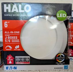 HALO 6 in 812 Lumens Switchable Round Dimmable LED Canless Wet rated Recessed Downlight