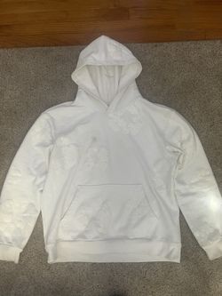 white denim hoodie sz m