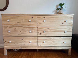 IKEA TARVA 6 drawer solid pine dresser.