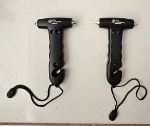 Two new CUSTOM LIFE-SAVING HAMMERS  with belt cutter 5" L
