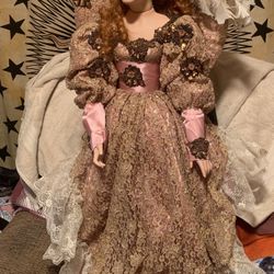 Vintage 42in  Porcelain Stormy Collectible Doll 