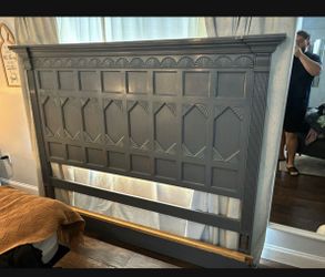 High End All Real Wood King Bed 