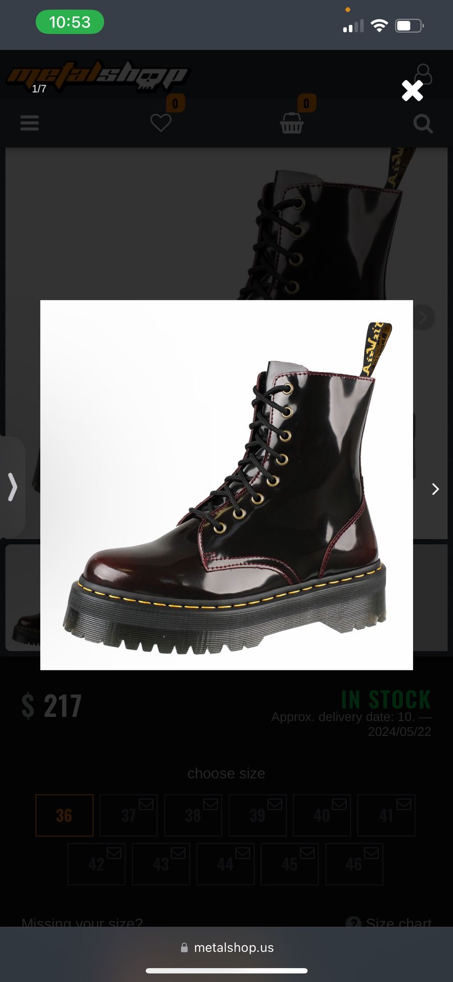 Dr Martens Cherry Red Arcadia Leather 