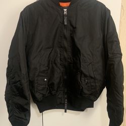 Black Bomber Jacket (Size: Small)- $50