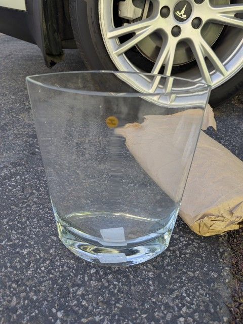 Oval Glass Vase