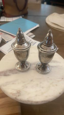 Silver Salt And Pepper Shakers