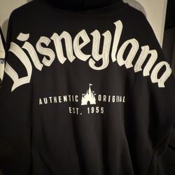 Disneyland Zip Up Hood Sweater Hoodie Sweats Black Like New