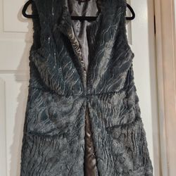 Dark Green Faux Fur Vest