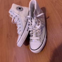 silver high top converse 