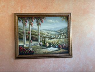 LARGE OIL PAINTING ON CANVAS