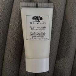 NEW ORIGINS CHECKS AND BALANCES FROTHY FACE WASH $5!
