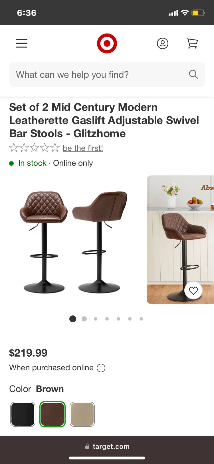 Brand New In Box Bar Stools 