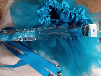 Girls tutu, suspenders,  hair extension
