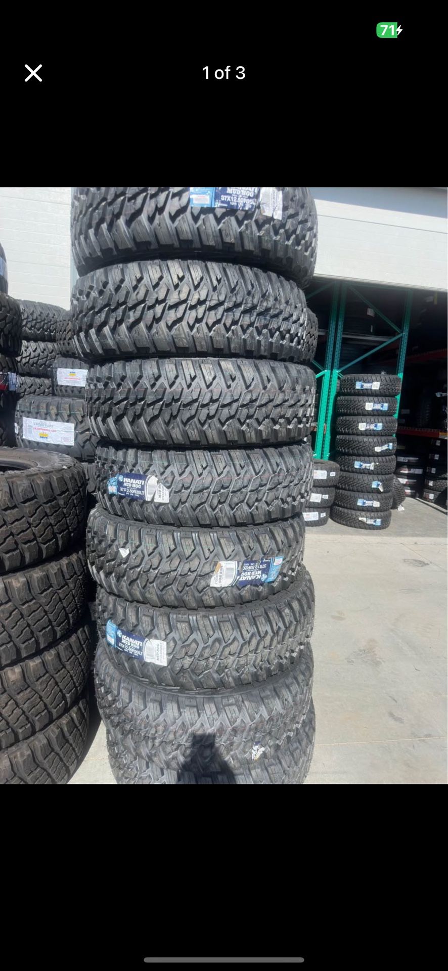 37x12.50R20LT Kanati Mud Hog M/T 10ply Tires