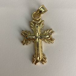 Gold plated cross charm/pendant