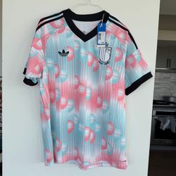 NEW Adidas Belgium 26 Away Jersey Frozen Blue/Black JM8386 Men XL World Cup