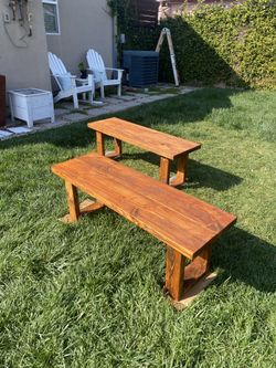 Custom Garden Bench For Sale. 100% Wood And Will Last a Lifetime