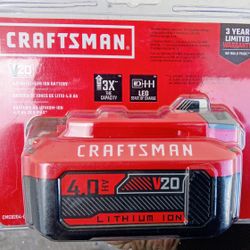 Craftsman Lithium-Ion Battery 1 pc
 V20 4.0Ah