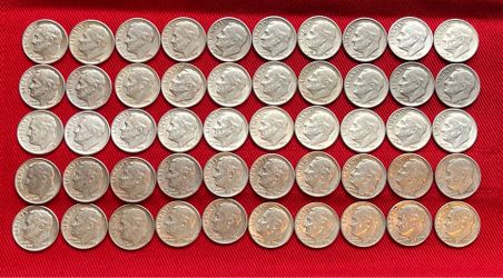 Full Roll Roosevelt Dimes - 90% Silver