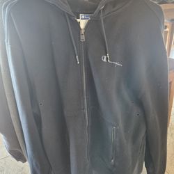 Mens Champion Full Sweatshirt With Hood Techweave ZipUp