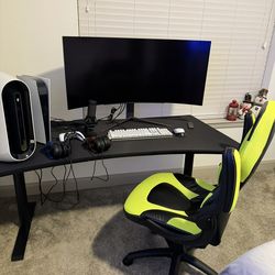 Arozzi - Arena Ultrawide Curved Gaming Desk - Dark Grey