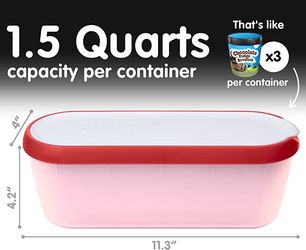 SUMO Ice Cream Container for Homemade Ice Cream - 1.5 Quart, Reusable  Storage