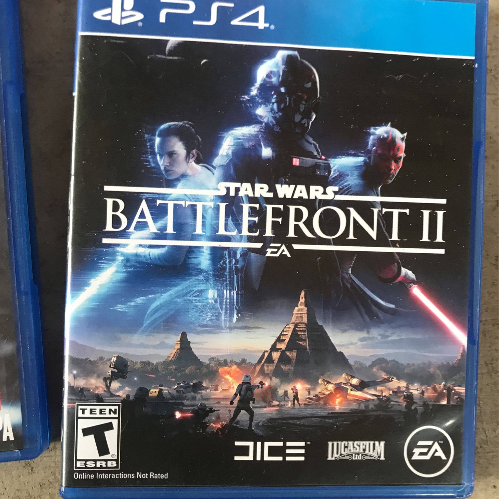 5 Pack Ps4 Games- Battlefront Deluxe Edition, Battlefront 2, Madden 18, Monster Hunter World, Cars 3 Driven 2 Win