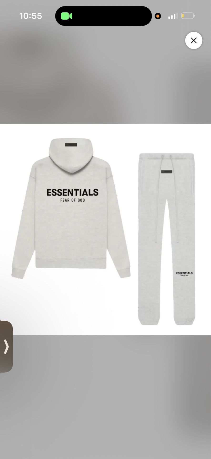 FEAR OF GOD LIGHT OUT-MEAL SET /SWEAT PANTS HOODIE