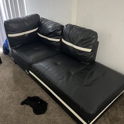 Black Leather Sectional Couch