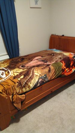 Wood kids twin sleigh bed Style