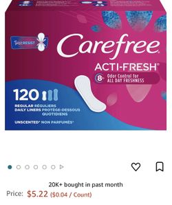 Carefree Unscented Pantiliners - 120 Count