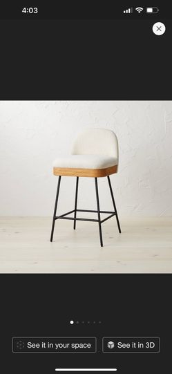 Counter Height Barstool Ivory/Natural