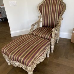 Designer Arm Chair With Ottoman