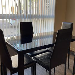 Black Glass dining table
