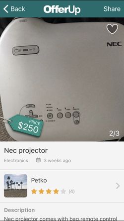 Projector, nec