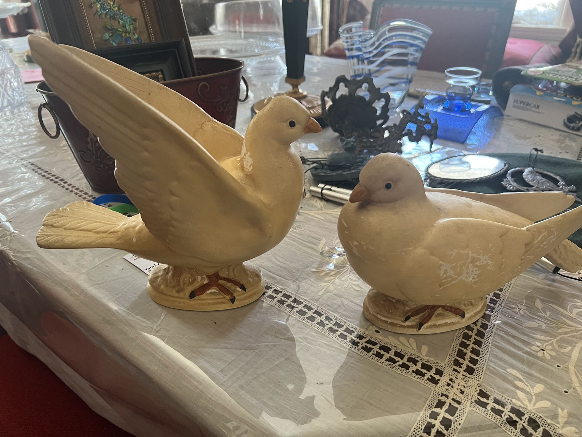 Haeger Pottery Dove Set