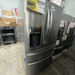 New Stainless Steel Whirlpool 4 Door Refrigerator 
