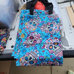 Sugar Skull Reusable Tote Bag