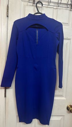 Fashion Nova Royal Blue Long Sleeve Bodycon Mini Dress – Size Large
