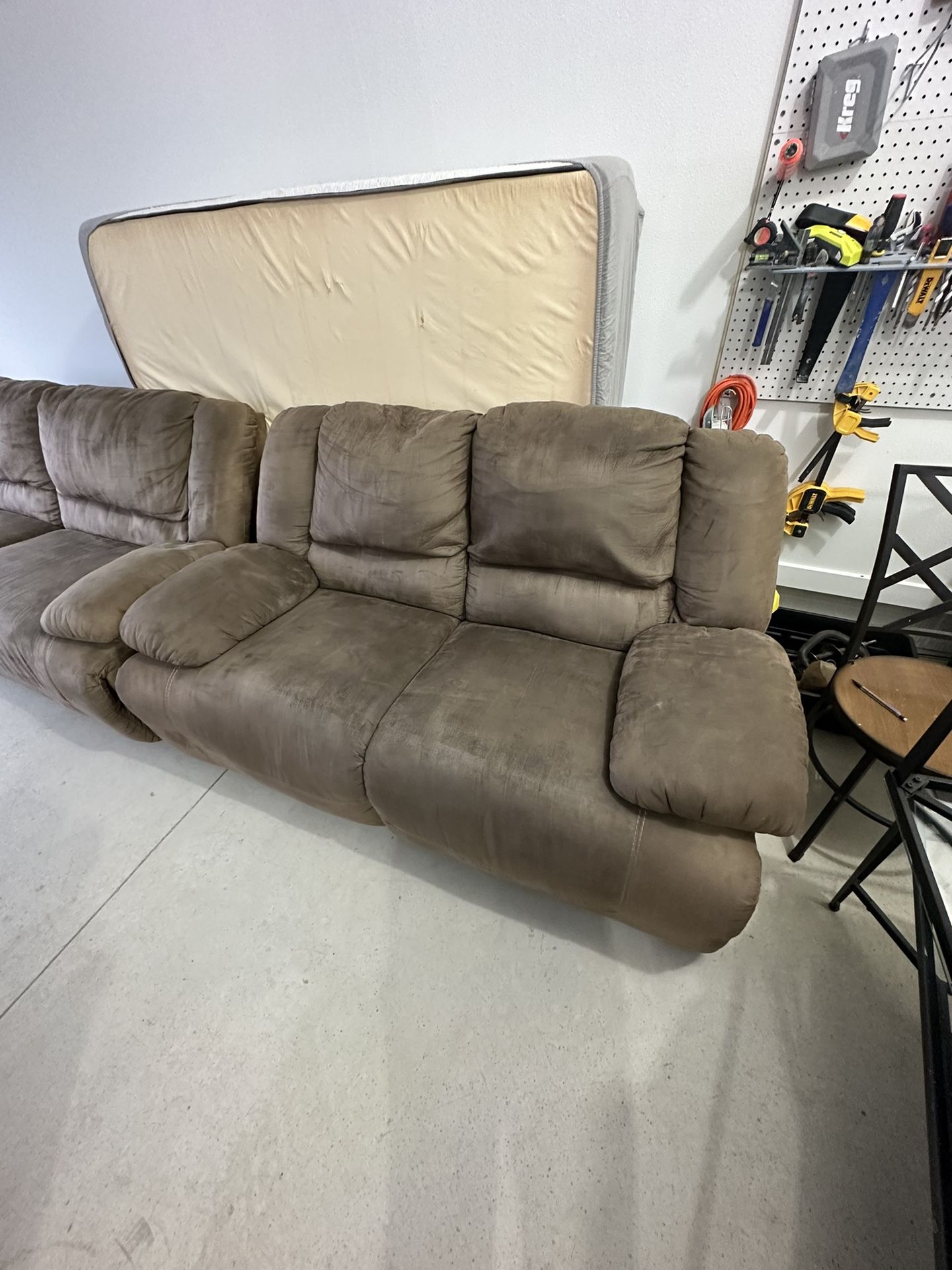 Tan Suede Couch