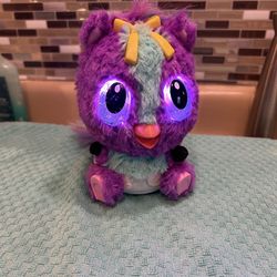 Hatchimals HatchiBabies Purple Ponette interactive toy, lights up, talks, moves