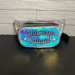 Limited Unicorn Squad Shiny Metallic Fanny Pack w/ Adjustable Waist Strap