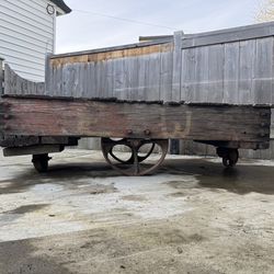 Antique industrial railroad cart
