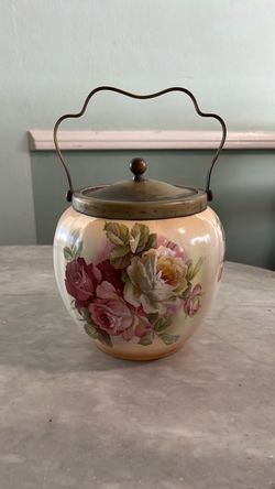 Vintage English Porcelain Biscuit Jar