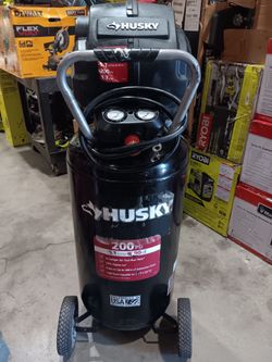HUSKY CORDED COMPRESSOR  27 GALLON  200 PSI