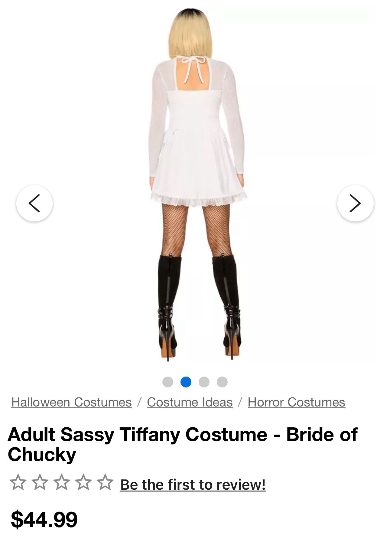 Adult Sassy Tiffany Costume - Bride of Chucky