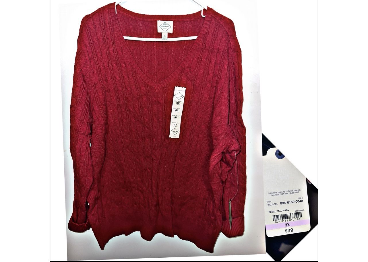 New Woman’s Sweater Sz 3x Plus Sz